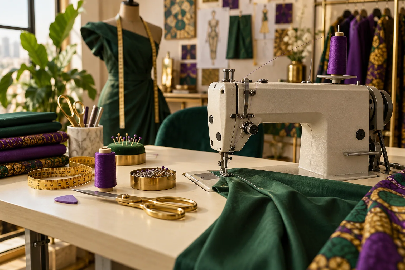 Illustrative industrial sewing equipment