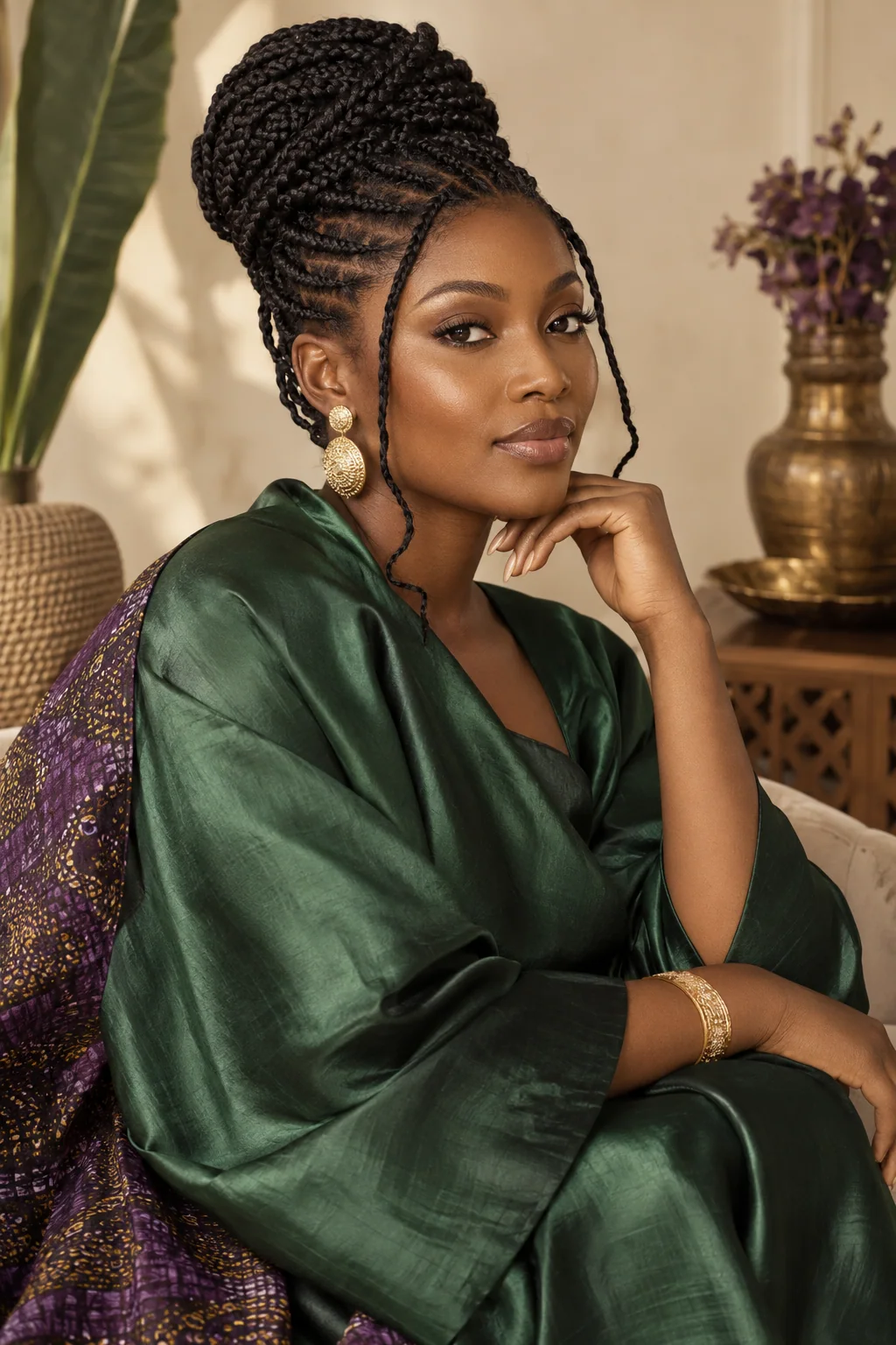 Illustrative braided hairstyle